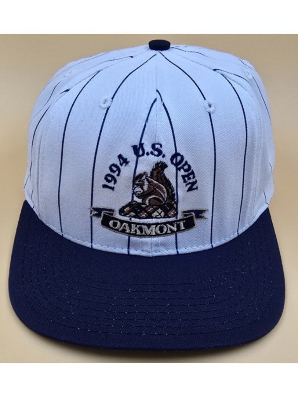 Vintage 1994 U.S. Open Oakmont Golf Pinestripes Strapback USA Made Hat Cap